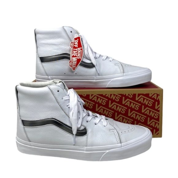 VANS Sk8-Hi XL Shoes Big Mood Leather White Men's Size Skate Casual VN0A5KRYWHT - Picture 8 of 12